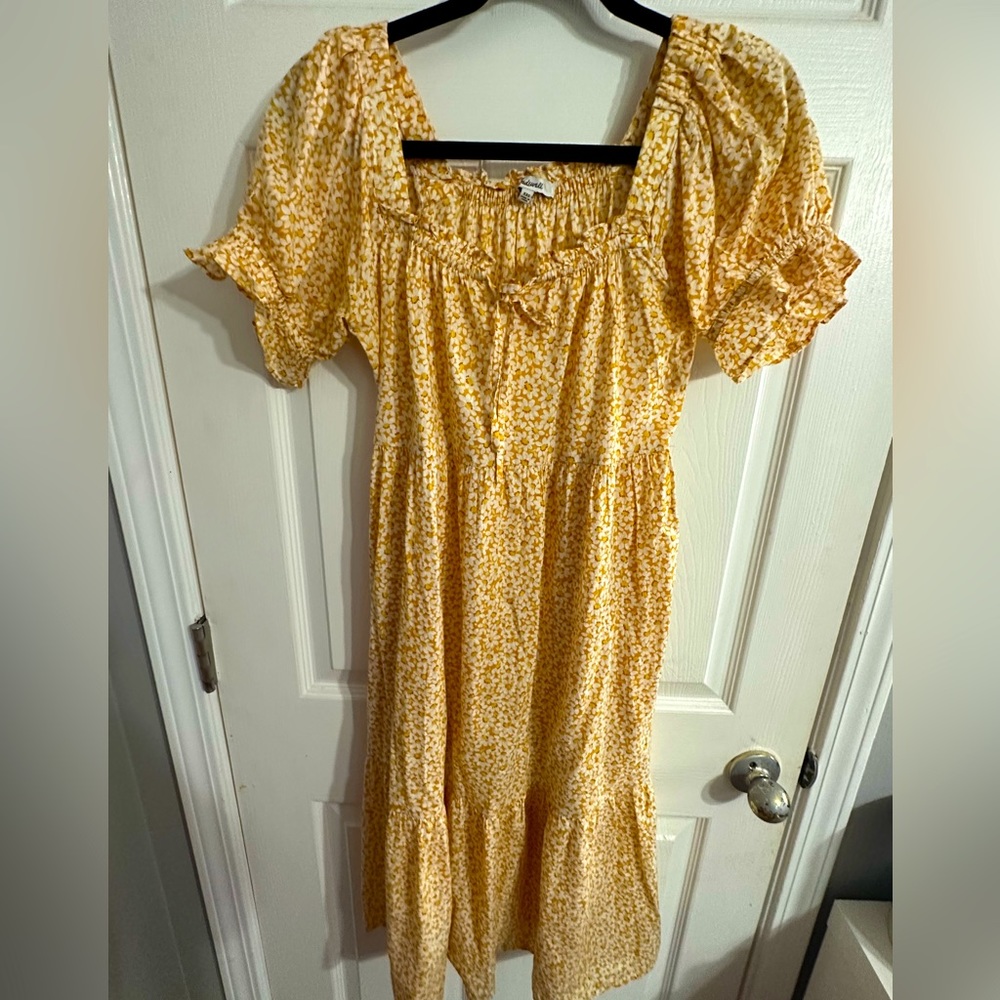 Madewell yellow floral dress